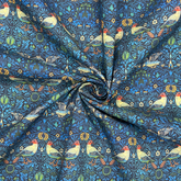 Crafty By Chatham Glyn Birds 200 Thread-Count Percale 100% Cotton 112cm Wide Fabric for Dressmaking, Sewing, Kid's Crafting